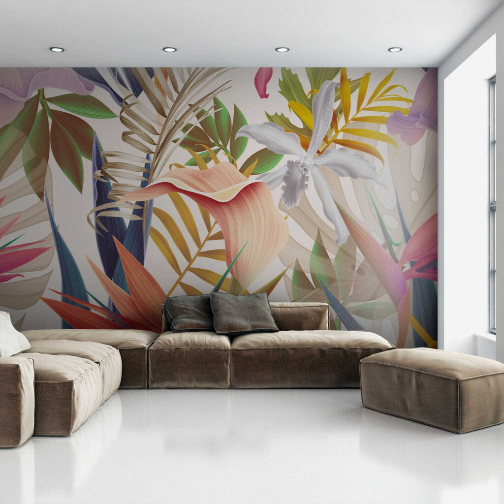 Vibrant tropical foliage in harmony Vibrant tropical foliage in harmony