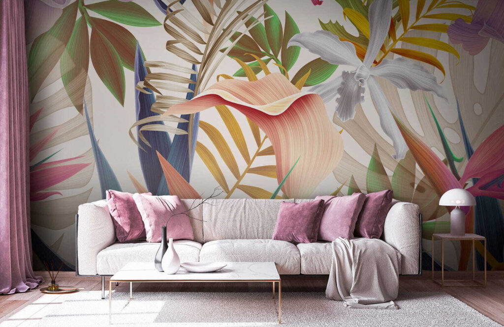 Vibrant tropical foliage in harmony Vibrant tropical foliage in harmony