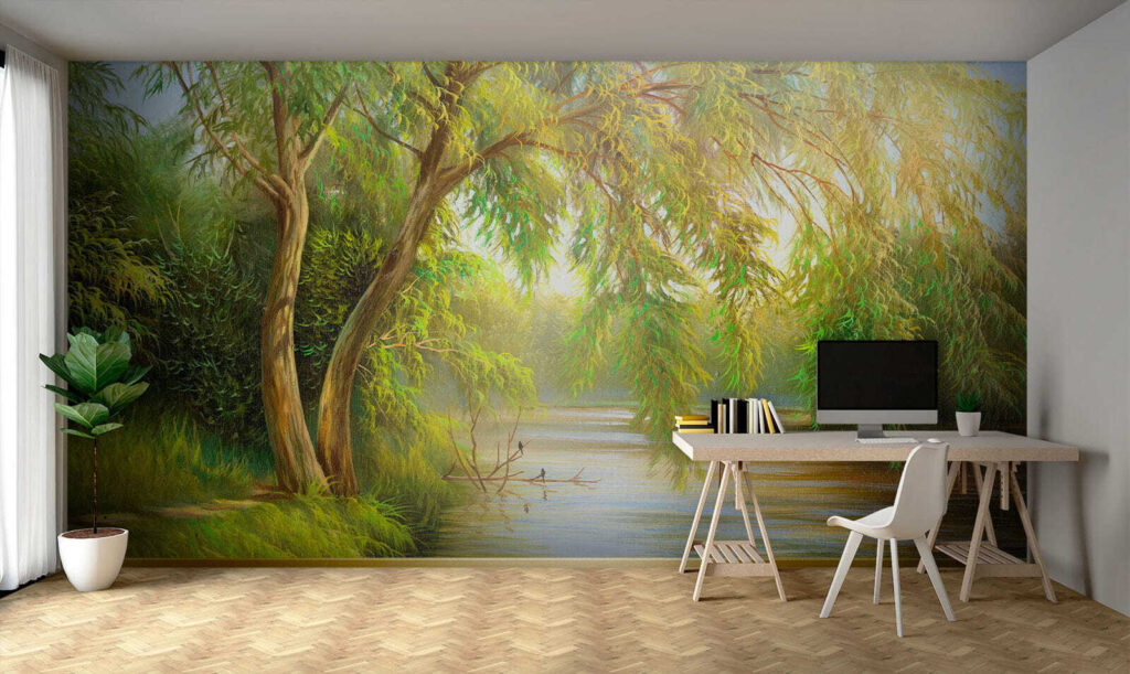 River with trees and grass u62865piw1 1024x611 - River with trees and grass