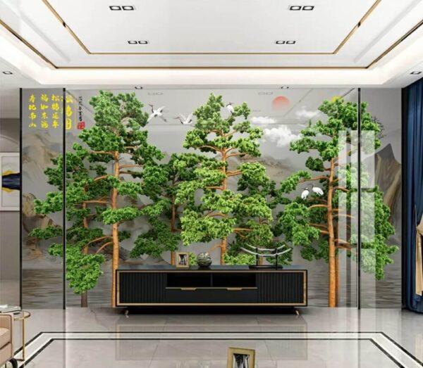 Group of trees with birds flying above them u62719pig1m 600x523 - Group of trees with birds flying above them - tegory
