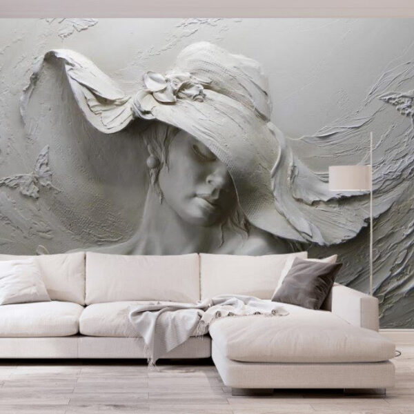 Sculpture of a woman in a hat Sculpture of a woman in a hat