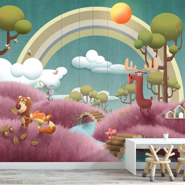 Cartoon scene with animals and a river u62475pir1m 600x600 - Cartoon scene with animals and a river - tegory