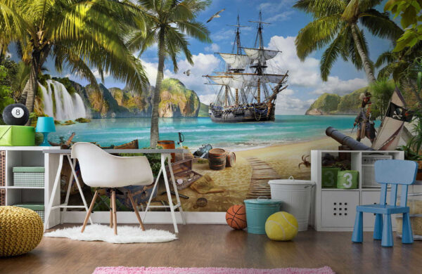 Pirate ship on a beach Pirate ship on a beach