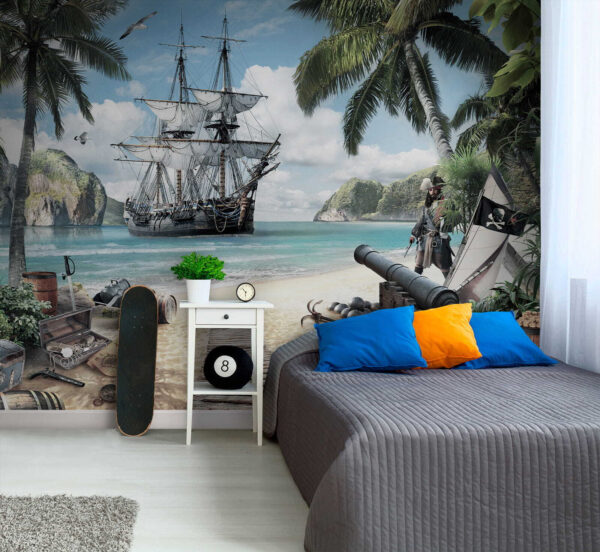 Pirate ship on a beach Pirate ship on a beach