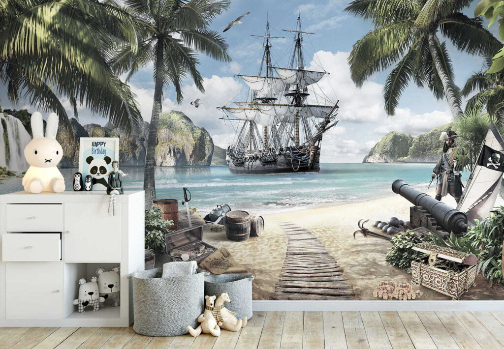 Pirate ship on a beach Pirate ship on a beach