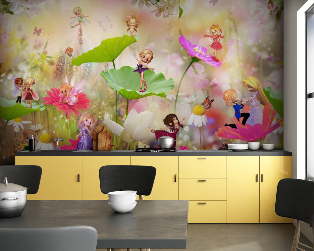 Group of cartoon fairies on flowers u62265pik83 1024x819 - Group of cartoon fairies on flowers