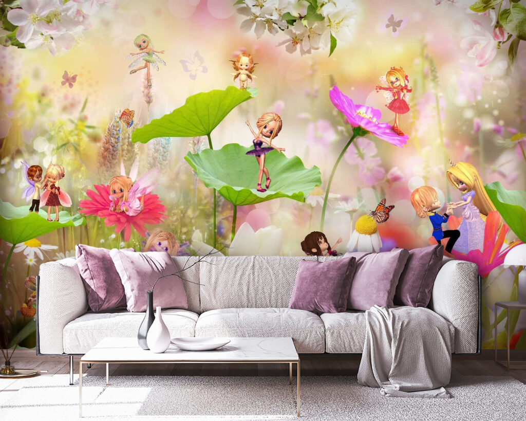 Group of cartoon fairies on flowers u62265pig38m 1024x819 - Group of cartoon fairies on flowers