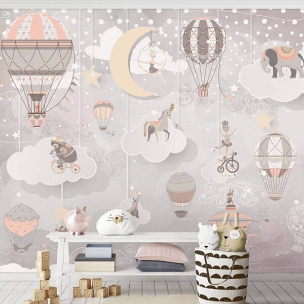 Group of hot air balloons and animals u62102pir1m 600x600 - Group of hot air balloons and animals - tegory