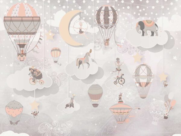 Group of hot air balloons and animals u62102p 600x450 - Group of hot air balloons and animals - tegory