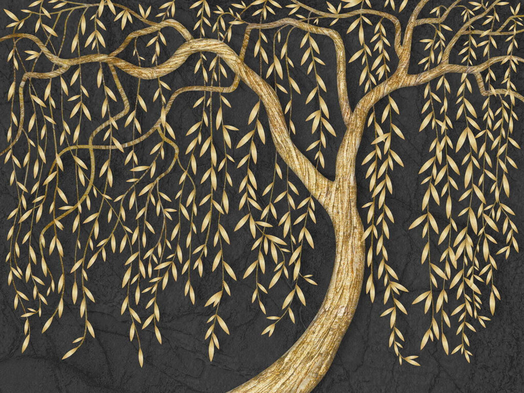 Elegant metallic tree on dark background. Elegant metallic tree on dark background.