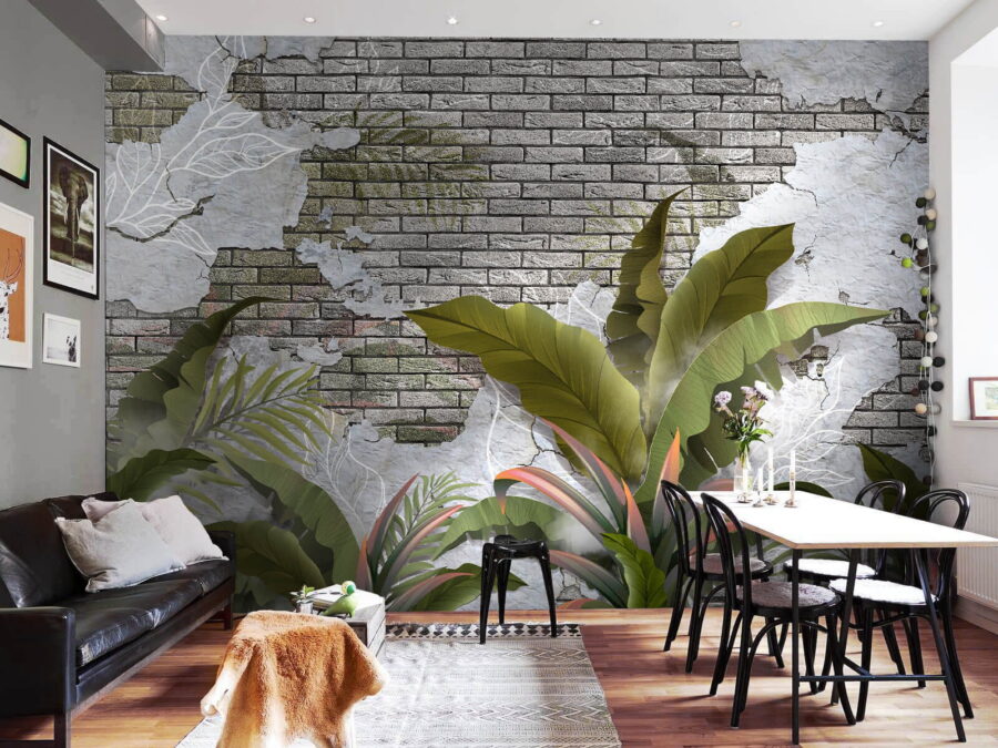 u59823piq1m 900x675 - Brick wall with leaves and a brick wall - tegory