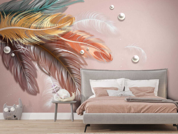 Group of colorful feathers and pearls u59817pib1m 600x450 - Group of colorful feathers and pearls