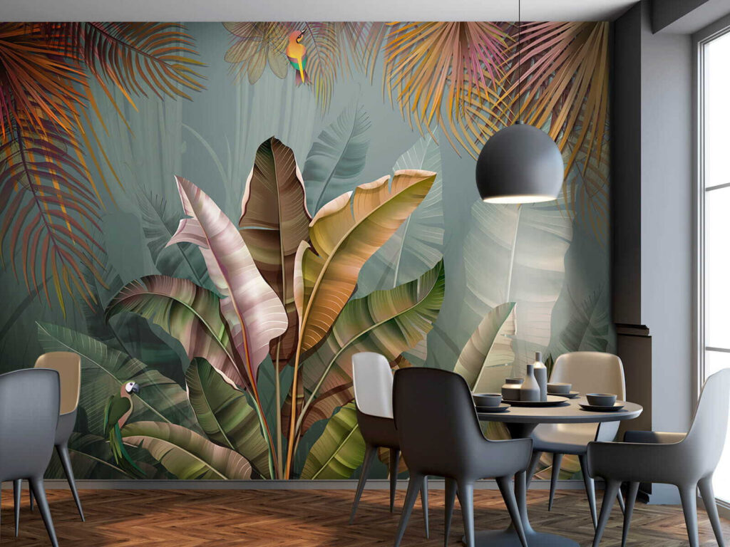 Tropical foliage with vibrant colors Tropical foliage with vibrant colors