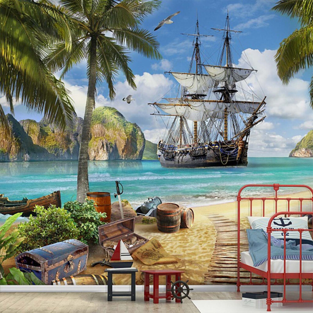 u59784pir1m 1024x1024 - Pirate ship on a beach