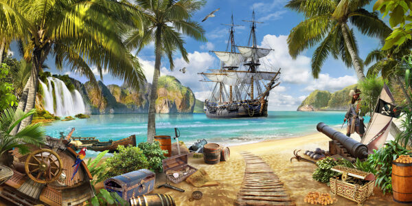 Pirate ship on a beach u59784p 600x300 - Pirate ship on a beach