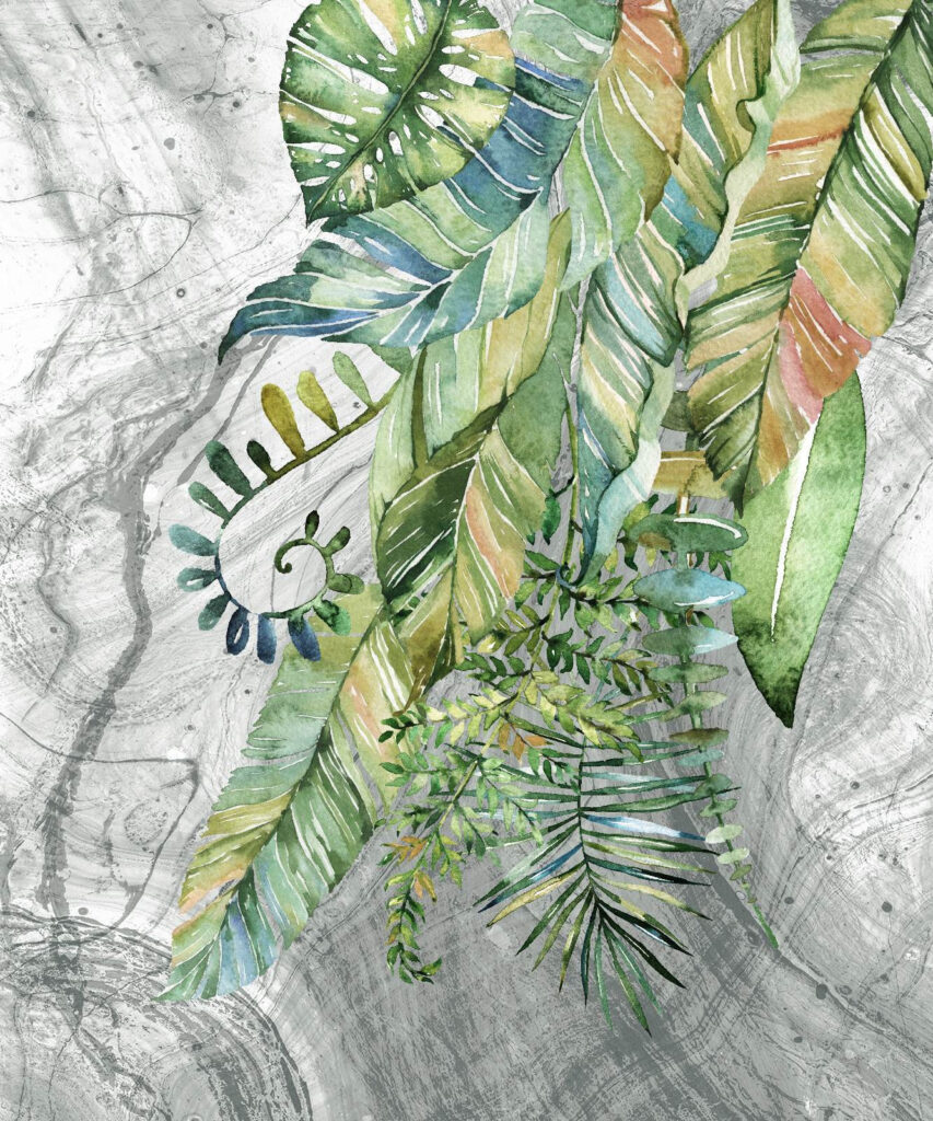 Painting of leaves on a marbled surface u59347p 853x1024 - Painting of leaves on a marbled surface - tegory