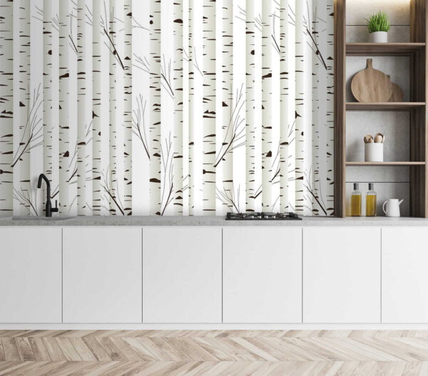 White and brown striped curtain White and brown striped curtain