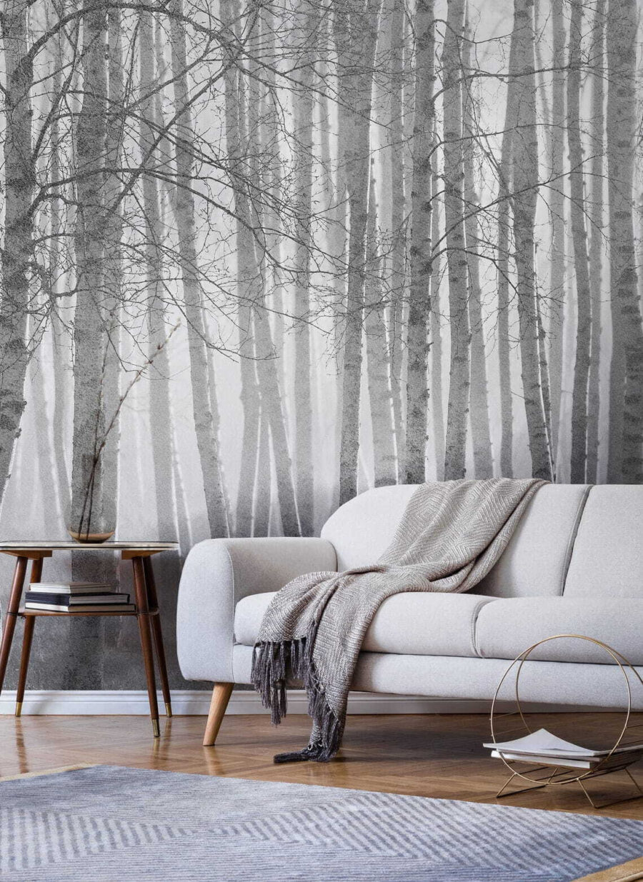 Wall murals Group of trees in a forest