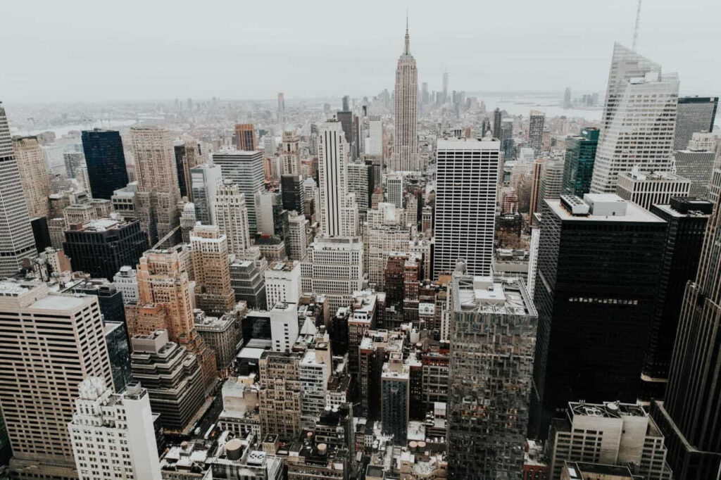 City with many tall buildings City with many tall buildings