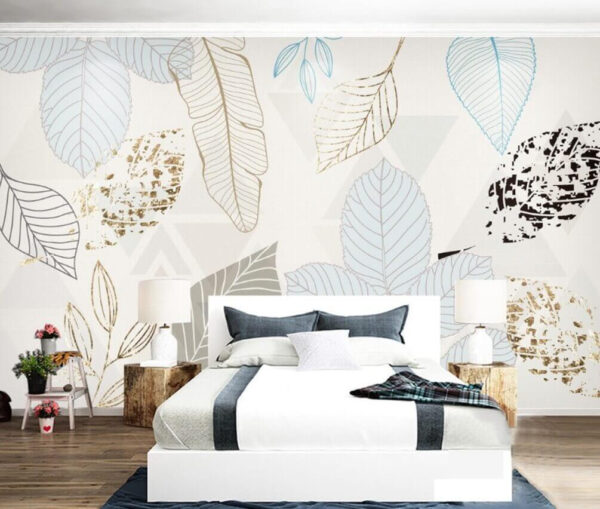 Pattern of leaves on a white background Pattern of leaves on a white background