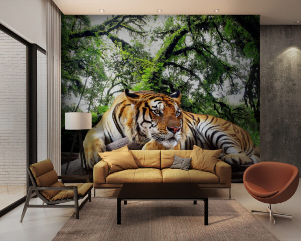 Tiger lying on a log u57805pig28 600x480 - Tiger lying on a log - tegory