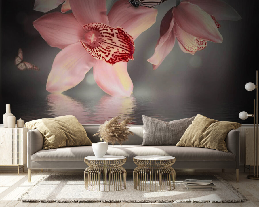 Pink orchids and butterflies on a branch u57697pig9m 900x720 - Pink orchids and butterflies on a branch - tegory