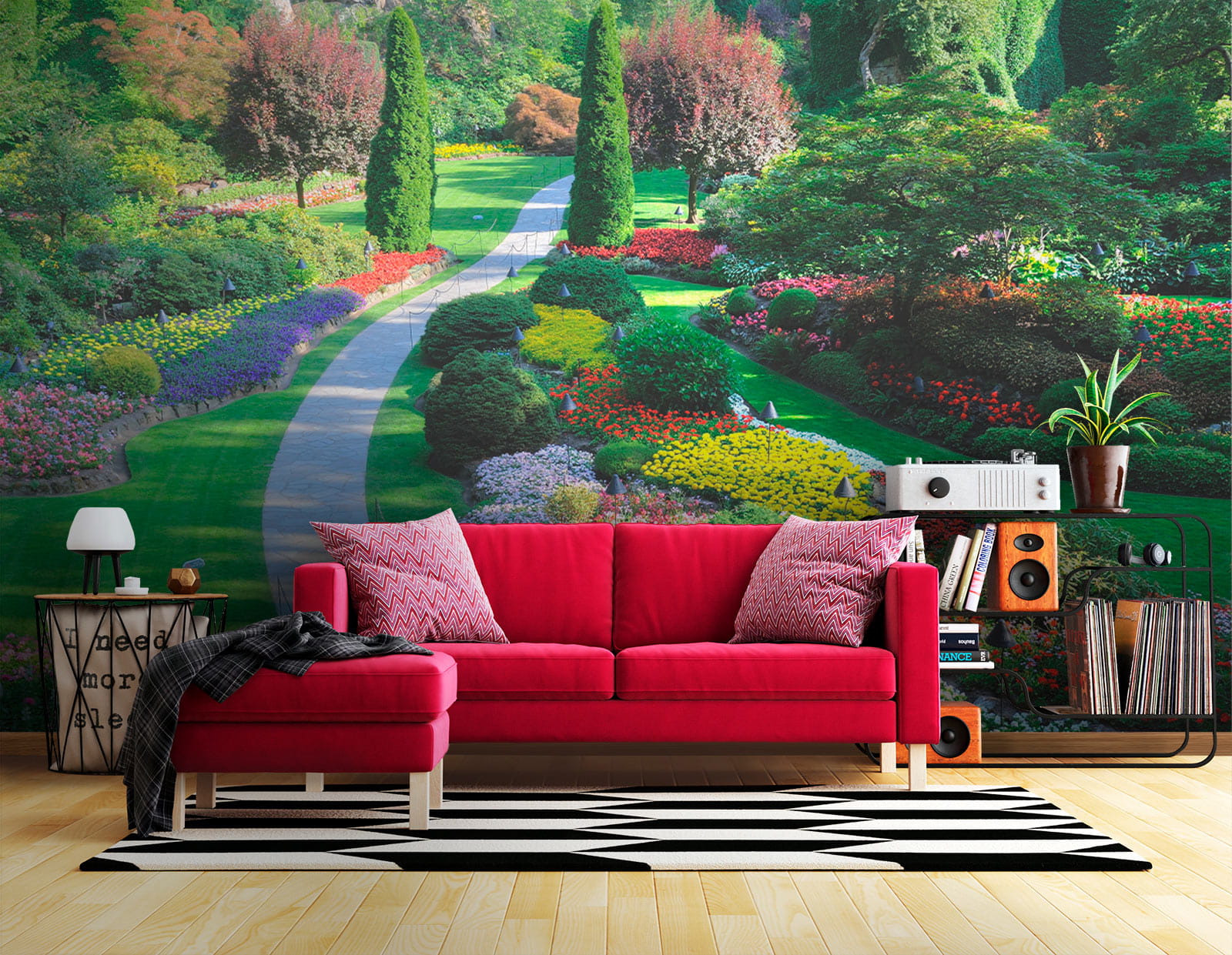 u57674pig2m - Garden with many flowers and trees - tegory