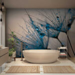 Wall murals Delicate droplets on fragile petals
