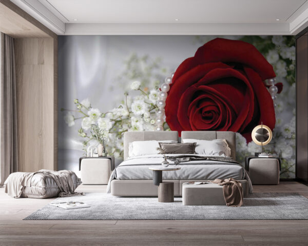 Red rose and white flowers u57071pib114 600x480 - Red rose and white flowers - tegory