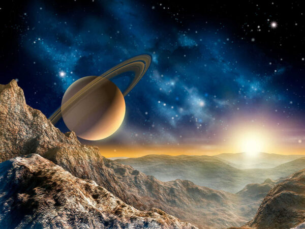 Planet with rings in the sky u57068p 600x450 - Planet with rings in the sky - tegory