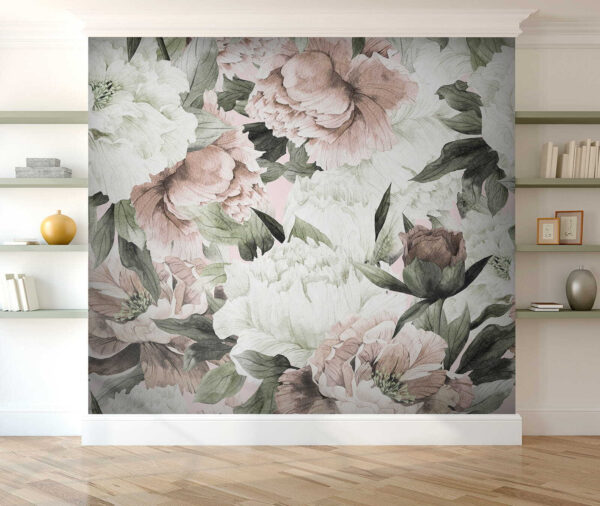 Delicate floral patterns in soft hues. Delicate floral patterns in soft hues.
