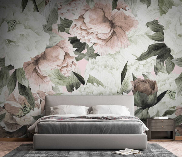 Delicate floral patterns in soft hues. Delicate floral patterns in soft hues.