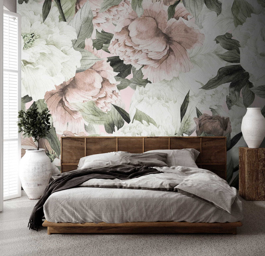 Delicate floral patterns in soft hues. Delicate floral patterns in soft hues.