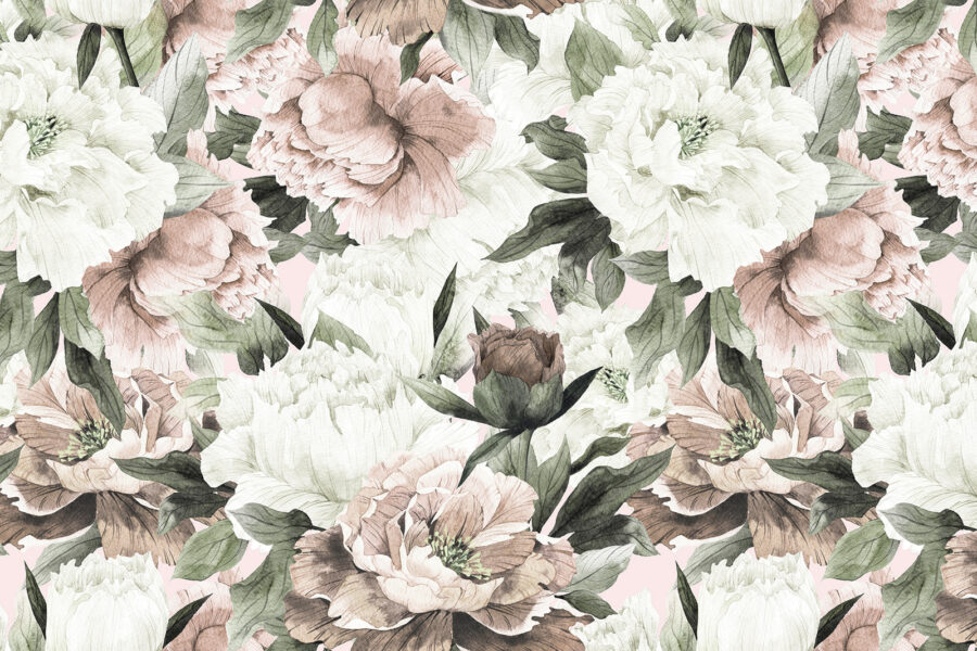 Delicate floral patterns in soft hues. Delicate floral patterns in soft hues.