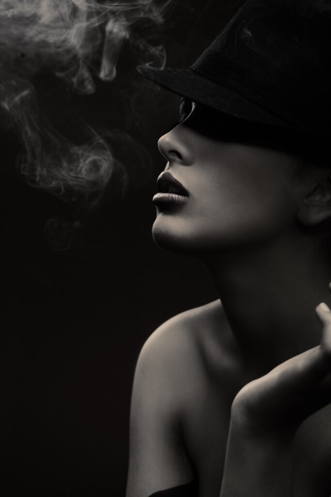 Woman wearing a hat and smoking u55318p 682x1024 - Woman wearing a hat and smoking - tegory
