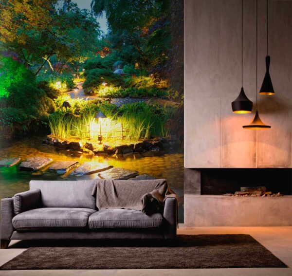 u55184pig2 600x567 - Stone path in a pond with lights - tegory