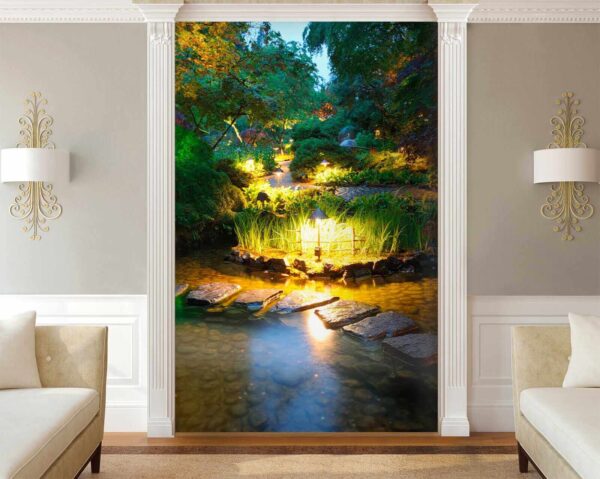 u55184pig1 600x479 - Stone path in a pond with lights - tegory