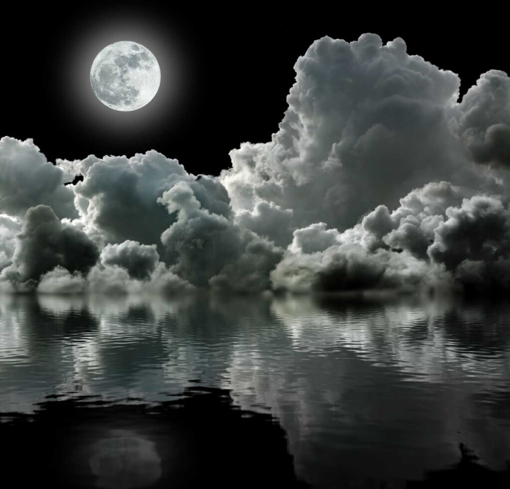 Moon over water with clouds and clouds u54519p 1024x982 - Moon over water with clouds and clouds - tegory