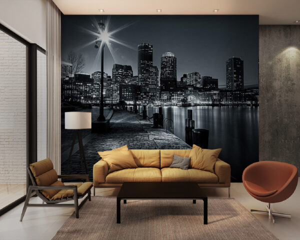 A city skyline with lights on the water u54150pig28 600x480 - A city skyline with lights on the water - tegory
