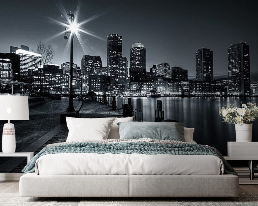 A city skyline with lights on the water u54150pib105m 1024x819 - A city skyline with lights on the water - tegory