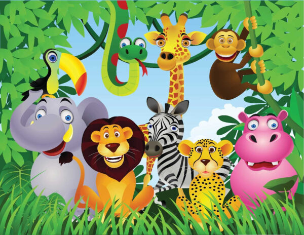 Group of animals in the jungle u53685p 600x464 - Group of animals in the jungle - tegory