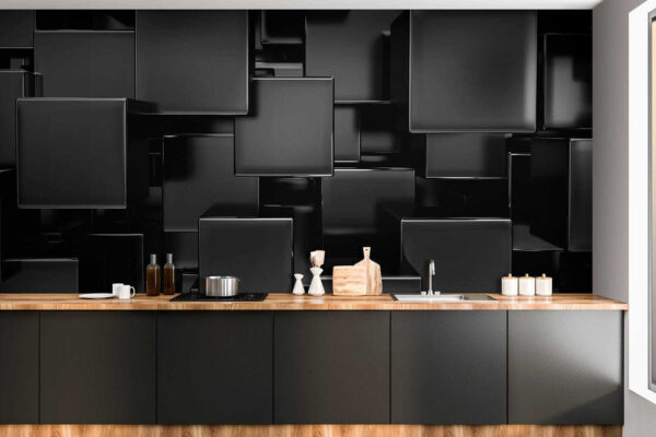 Group of black cubes Group of black cubes