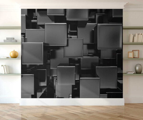 Group of black cubes Group of black cubes
