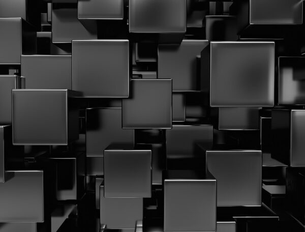 Group of black cubes Group of black cubes