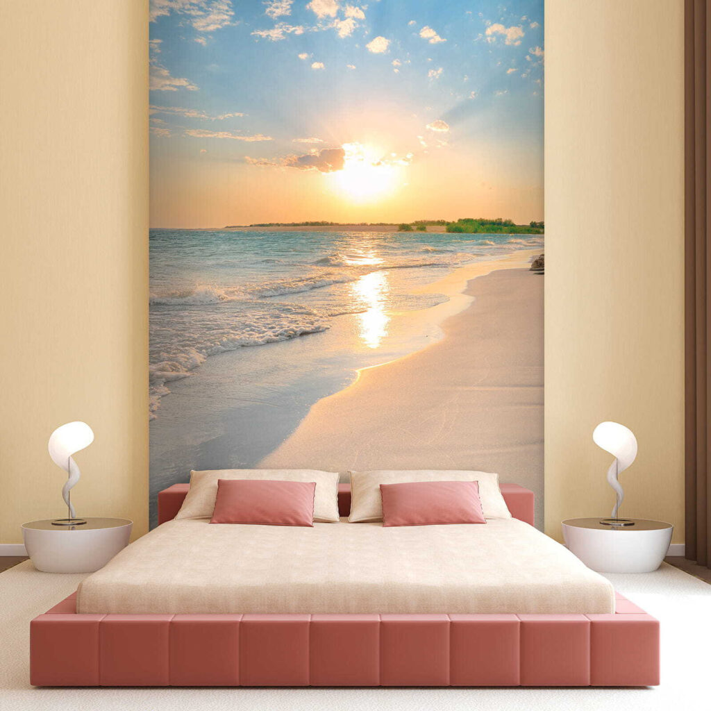 Beach with waves and a sunset u53408pib1 1024x1024 - Beach with waves and a sunset