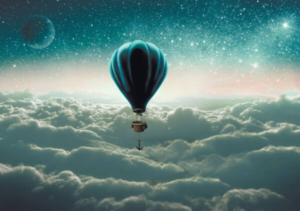 Hot air balloon in the sky Hot air balloon in the sky