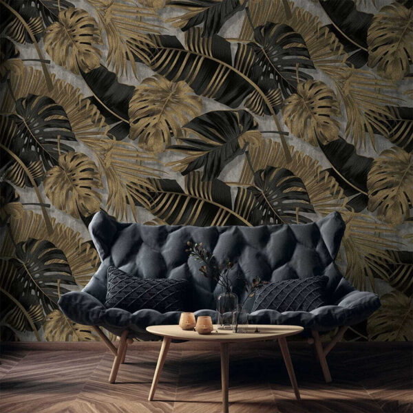 Elegant tropical foliage on a textured backdrop u53280pig1m 600x600 - Elegant tropical foliage on a textured backdrop - tegory