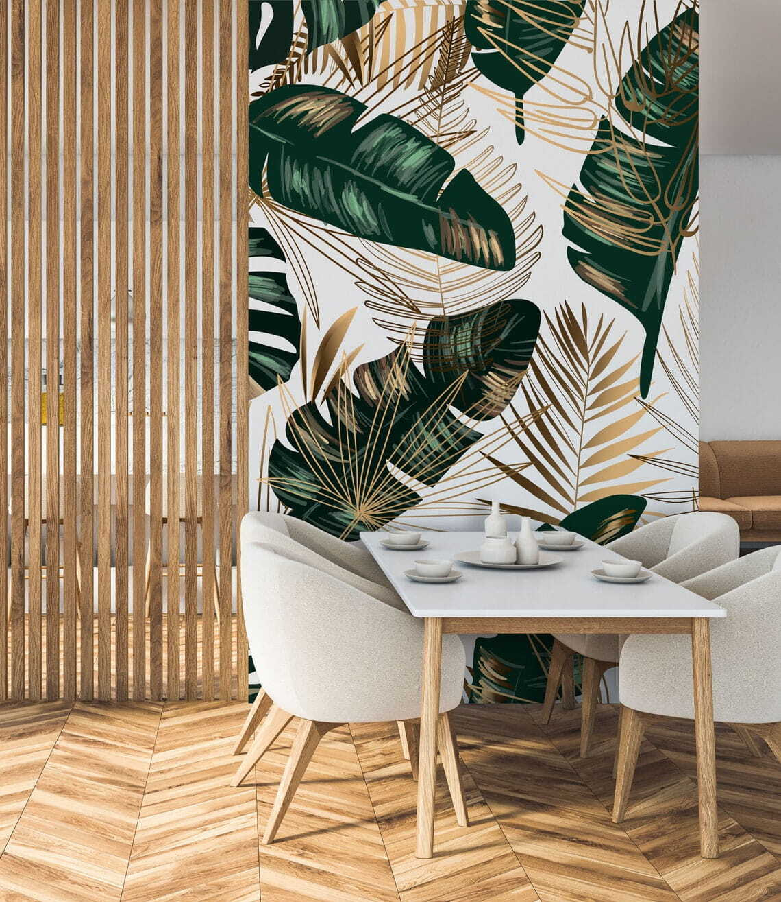 Lush Tropical Leaves in Elegant Design