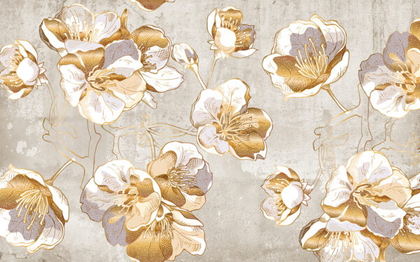 Elegant floral pattern on textured background. Elegant floral pattern on textured background.