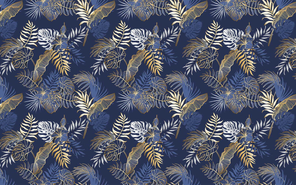 Pattern of leaves on a blue background u53271p 1024x640 - Pattern of leaves on a blue background - tegory